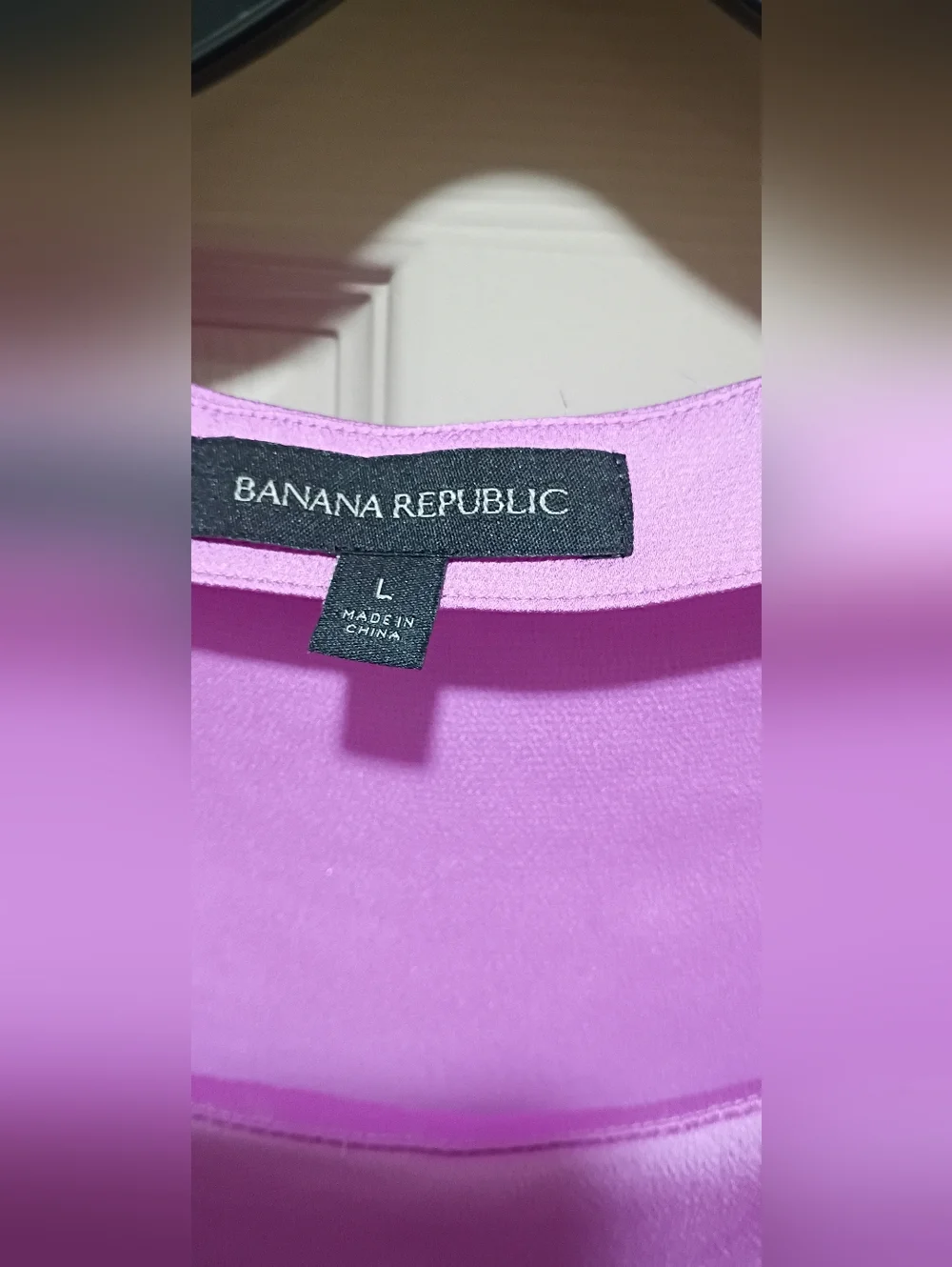 lilac purple Banana Republic short sleeve blouse GUC Large